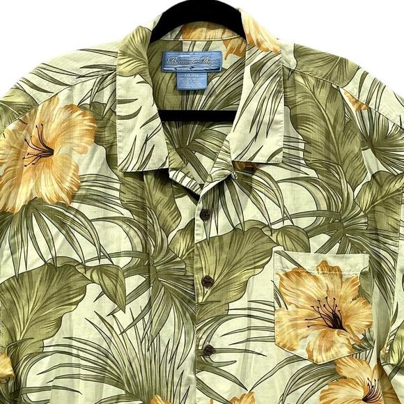 Bermuda Bay Size XXL Hawaiian Shirt 100% Silk Floral Tropical Short Sleeve - Picture 13 of 13